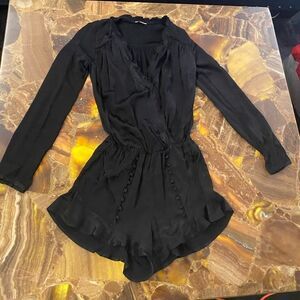 Guess satin black romper, XS